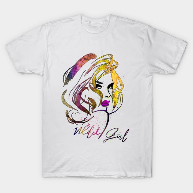 Wild Girl 02 T-Shirt by Miki De Goodaboom